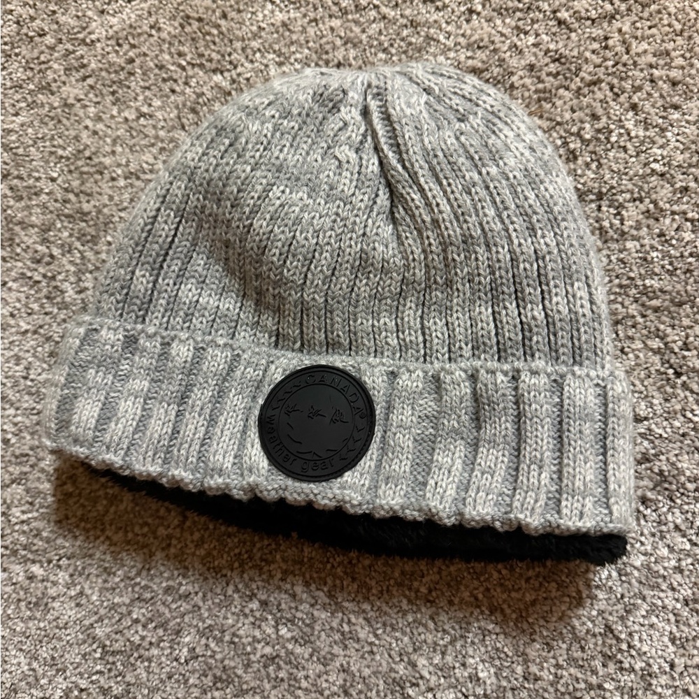 Gray Knit Beanie Canada Weather Gear